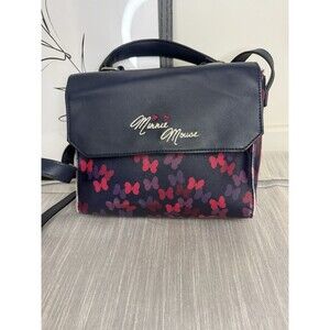 Disney Crossbody Satchel Bag - Minnie Mouse Bows - Pink Purple